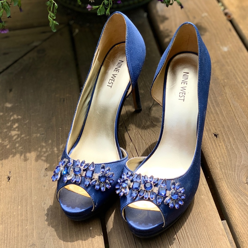Nine West Blue 3” Heels